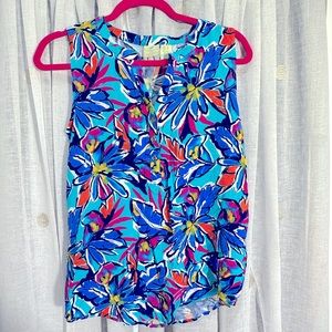 🌸 NWT - Caribbean Joe - Bright Floral Sleeveless Top - Size Small